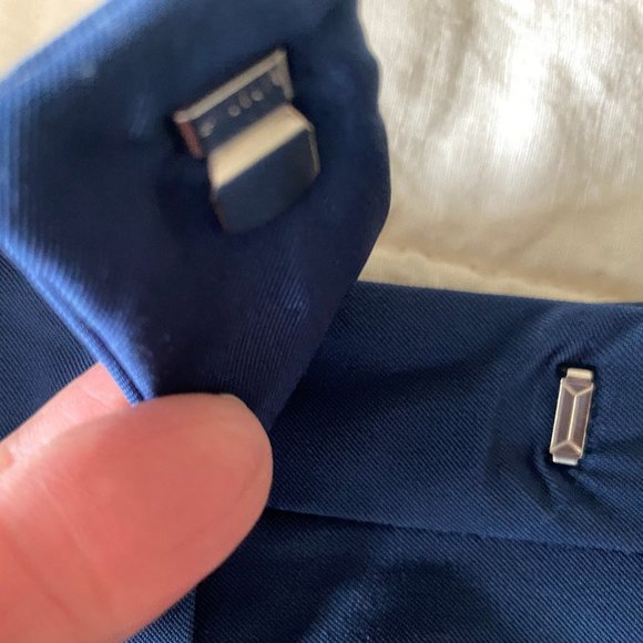 VINTAGE PRADA TECHNOSTRETCH BLUE PANTS -SZ 46 - Picture 5 of 6